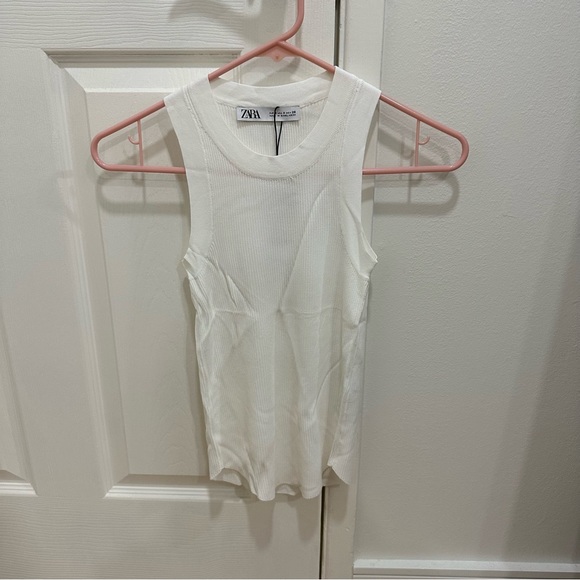 NWT Zara Ribbed Tank Top Viscose Size Small - Picture 2 of 7